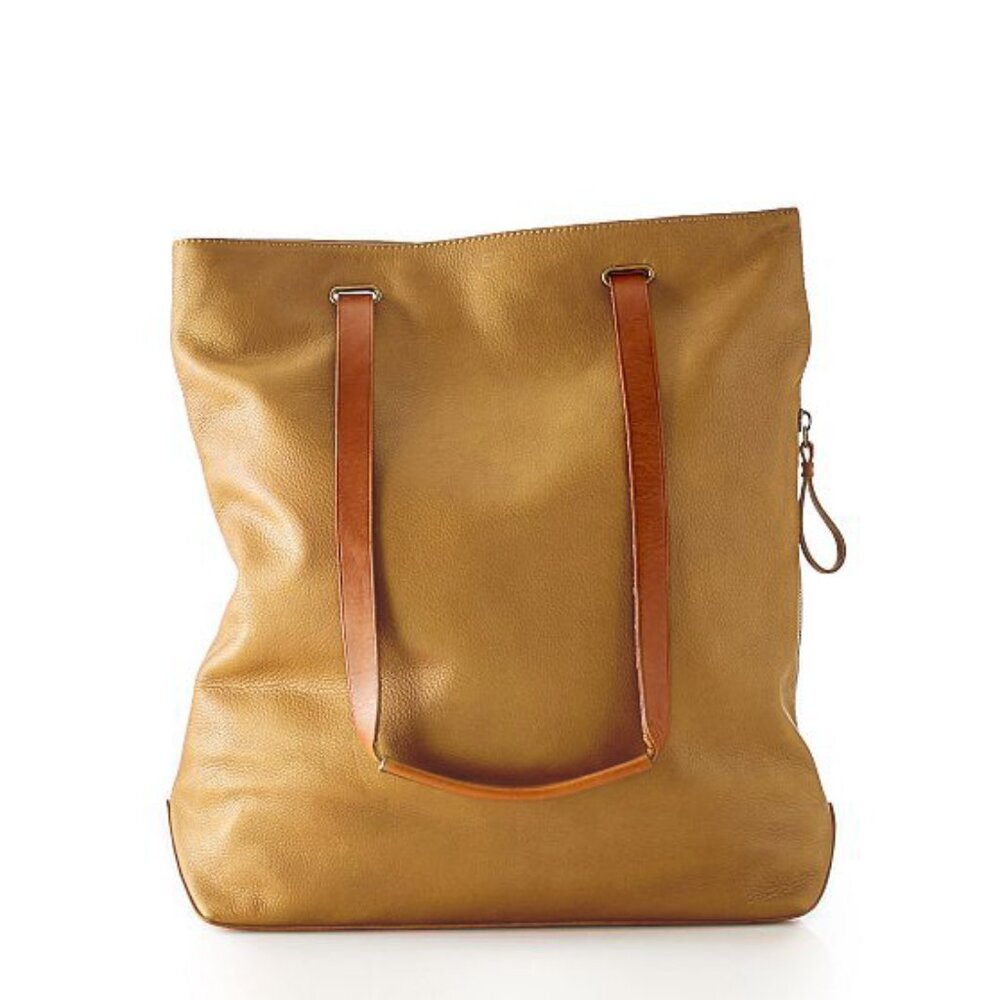 RARE Mark & Graham Bedford Convertible Backpack Purse in Tan Leather Bag Brown